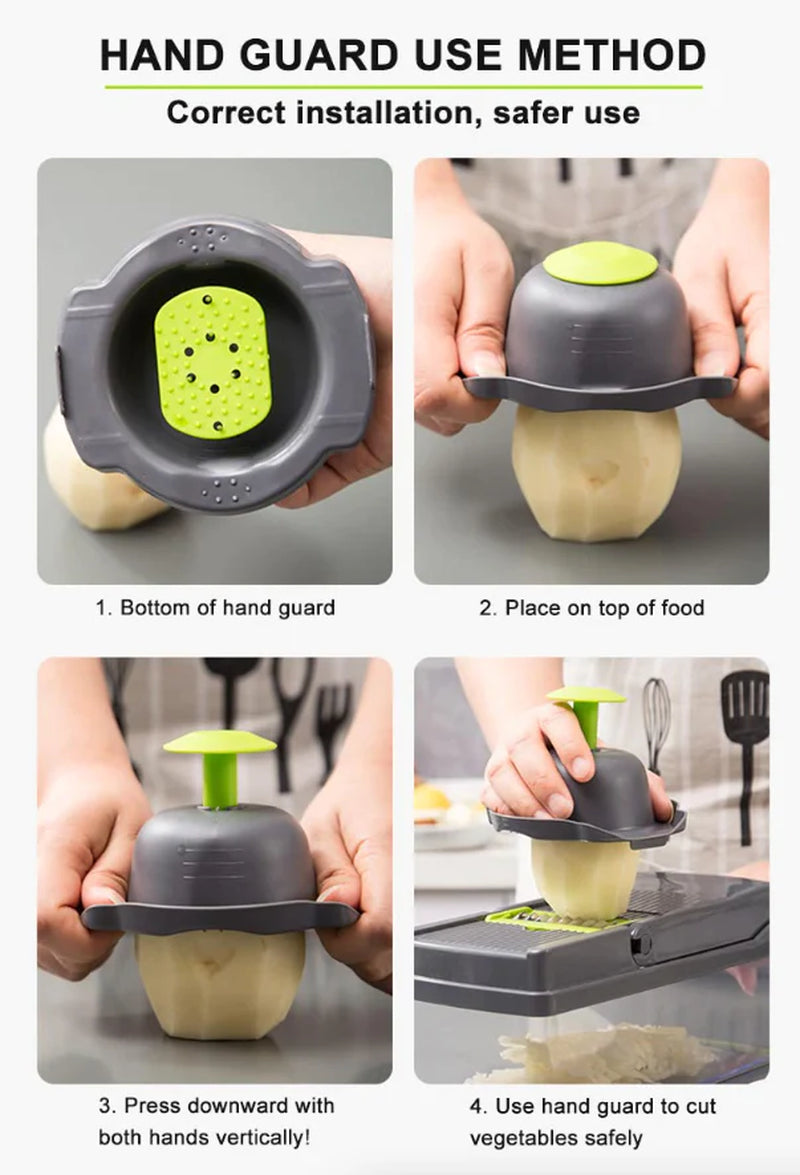 15-in-1 Vegetable & Fruit Chopper | All-in-One Slicer, Dicer, Grater & Kitchen Prep Tool