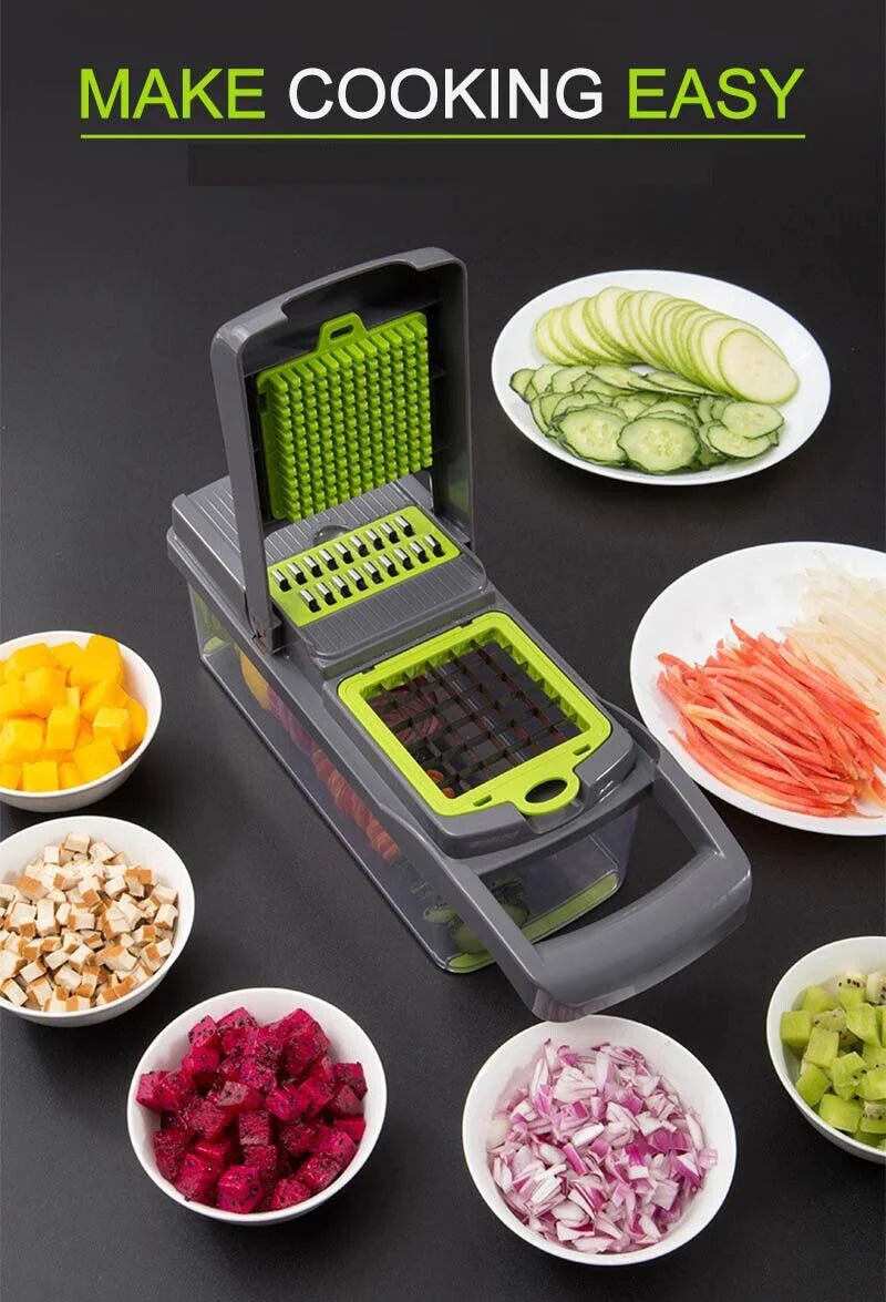 15-in-1 Vegetable & Fruit Chopper | All-in-One Slicer, Dicer, Grater & Kitchen Prep Tool