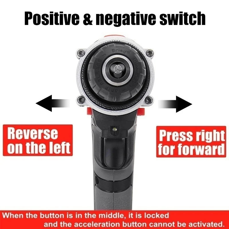 21V Cordless Drill Driver Set – Electric Screwdriver, Impact Function, 2-Speed, Rechargeable Lithium-Ion Battery for DIY & Home Use