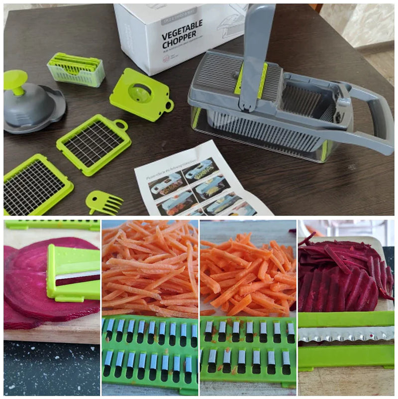 15-in-1 Vegetable & Fruit Chopper | All-in-One Slicer, Dicer, Grater & Kitchen Prep Tool