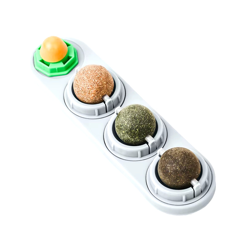 Catnip Toys Silvervine Balls Teeth Cleaning Dental Wall Treats Extra Cat Energy Ball Edible Cats Lick Healthy Kitten Chew