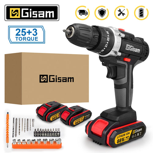21V Cordless Drill Driver Set – Electric Screwdriver, Impact Function, 2-Speed, Rechargeable Lithium-Ion Battery for DIY & Home Use