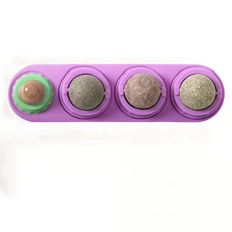 Catnip Toys Silvervine Balls Teeth Cleaning Dental Wall Treats Extra Cat Energy Ball Edible Cats Lick Healthy Kitten Chew