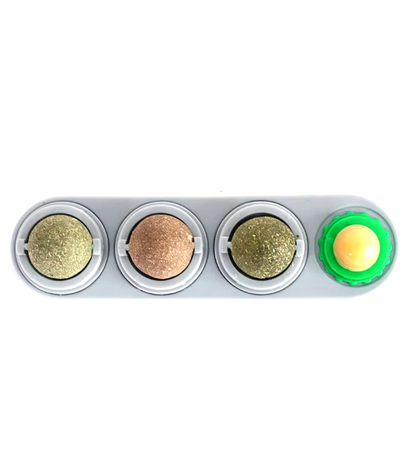 Catnip Toys Silvervine Balls Teeth Cleaning Dental Wall Treats Extra Cat Energy Ball Edible Cats Lick Healthy Kitten Chew
