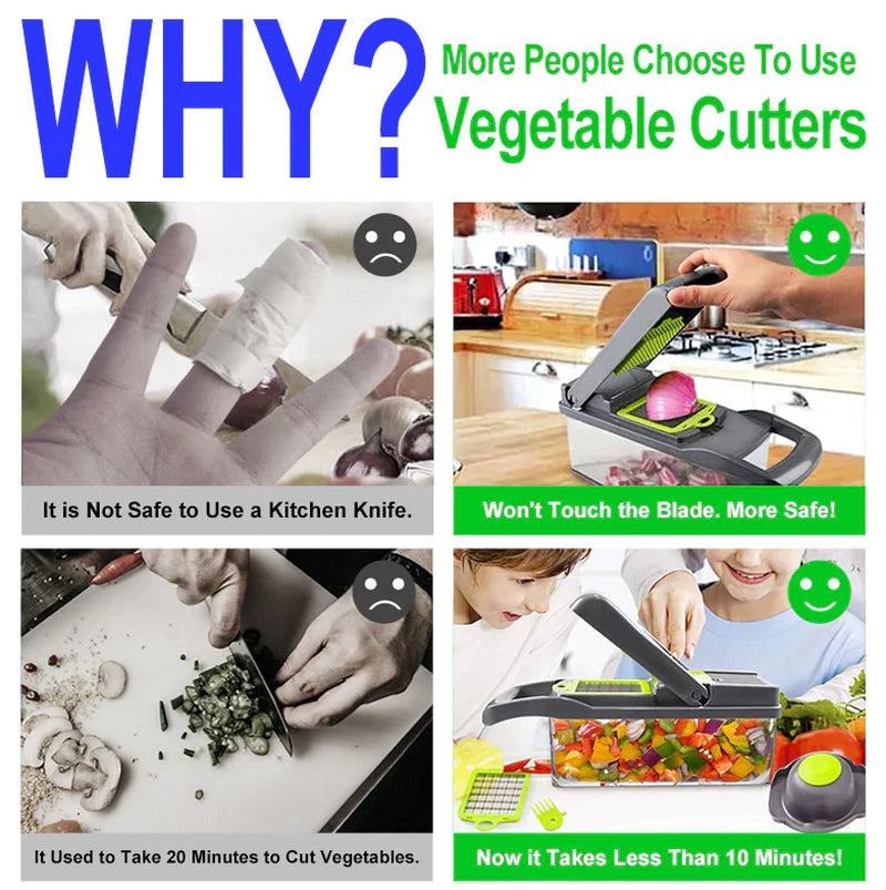 15-in-1 Vegetable & Fruit Chopper | All-in-One Slicer, Dicer, Grater & Kitchen Prep Tool